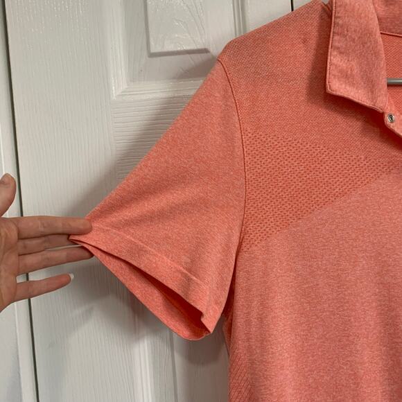Slazenger Peach Coral Performance Breathable Gold Polo Size XL - Picture 3 of 8